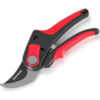Sleek Garden Hand Pruner Professional Sharp Bypass Ez-Cut Garden Pruning Shears -Comfort Plus Handheld Gardening Tools Pruner,Rust Proof Blades Clippers/Scissors /- Shock Absorber + Cushion