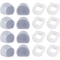 Myfatboss Cat Water Fountain Filter, Pre-Sponge Pet Fountain Filter & Replacement Carbon Filters Fit For Petsafe For Drinkwell Fountain-Gallon Avalon Pagoda Seascape Seaside Pet Fountains 8+8Pack