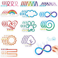H1Vojoxo 48Pcs Breath Calm Anxiety Sensory Stickers Calm Strips For Anxiety Sensory Stickers Anti Stress Tactile Rough Textured Sticker For Desk And Phone Stress Anxiety Relief Adhesive For Kids Adult
