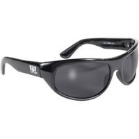 Pacific Coast Wrap Face Hugging Riding Glasses (Black Frame/Smoke Lens)