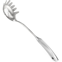 Spaghetti Server, [Rustproof, Integral Forming, Durable] Newness 304 Stainless Steel Pasta Fork With Vacuum Ergonomic Handle, Comfortable Grip Design Spaghetti Server For Kitchen, 14.33 Inches