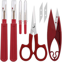Sewing Seam Ripper Tool,Stitch Remover And Thread Cutter With 2Big+2Small Seam Rippers,1 Pack Thread Snips,1Pack 5   Scissor