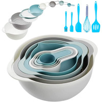13 Pcs Mixing Bowls Set- Rv Camping Accessories Set, Apartment Kitchen Gadget Easy Storage, Inculding Measuring Cups Colander Sifter Large Bowl Whisk Scraper, Great For Cooking And Baking, No Bpa