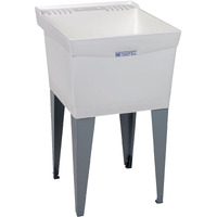 Mustee 18F Utilatub Laundry Tub Floor Mount, 24-Inch X 20-Inch, White