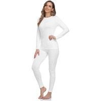 Weerti Thermal Underwear For Women Long Johns Women With Fleece Lined, Base Layer Women Cold Weather Top Bottom(White Xl)