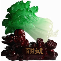 Betterdecor Feng Shui Bai Choi/Pok Choi (The Cabbage) Statue For Wealth Luck (With A Bag)