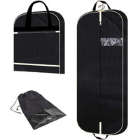 54"" Garment Bag With Extra Large Pockets For Travel, Gusseted Suit Cover Mens Womens Foldable Hanging Bags For Clothes Shirts Dresses Coats