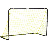 Franklin Sports Competition Soccer Goal - Steel Backyard Soccer Goal With All Weather Net - Includes 6 Ground Stakes - 6'X4' Soccer Goal - Black