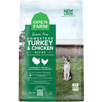 Open Farm Homestead Turkey & Chicken Grain-Free Dry Cat Food, Wild-Caught Fish Recipe With Non-Gmo Superfoods And No Artificial Flavors Or Preservatives, 4 Lbs