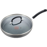 T-Fal Ultimate Hard Anodized Nonstick Fry Pan With Lid 10 Inch, Oven Broiler Safe 400F, Lid Safe 350F, Cookware, Kitchen, Home, Versatile Frying Pan, Skillet, Pots And Pans, Dishwasher Safe, Black