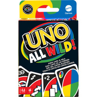 Mattel Games Uno All Wild Card Game With 112 Cards, Gift For Kid, Family & Adult Game Night For Players 7 Years & Older