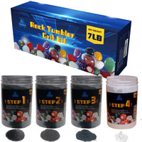 Yhaspace 7 Pounds Rock Tumbler Grit Kit - Rock Polishing Grit Media Rock Tumbler Refill Grit Media Kit Rock Tumbler Grit Refill Kit