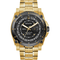 Bulova Mens High Precisionist Quartz Icon Grey Ip And Rose Gold Watch, Diamonds, 300M Water Resistant