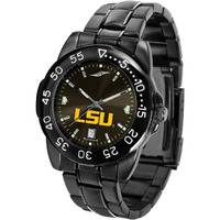 Suntime Men's Fantom Quadrant Collegiate Sport Watch All Black - Lsu Tigers