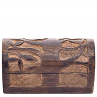 Storeindya Wooden Jewelry Box Storage Organizer Multipurpose Wooden Keepsake Box/Kids Treasure Chest Box/Treasure Chest For Kids Trinket Holder For Women Men Girls (Tree Of Joy Collection)