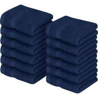 Utopia Towels [12 Pack Premium Wash Cloths Set (12 X 12 Inches) 100% Cotton Ring Spun, Highly Absorbent And Soft Feel Essential Washcloths For Bathroom, Spa, Gym, And Face Towel (Navy Blue)