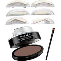 Moakxer Eyebrow Powder,Waterproof Eyebrow Stamp Powder Seal Perfect Nature Eye Brow Powder Tinting Coloring Kit Delicate Shape (301# Light Brown)