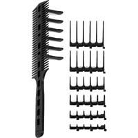 Combpal Scissor Clipper Over Comb Hair Cutting Tool - Barber Hair Cutting Kit - Diy Home Hair Cutting Guide Comb Set (Classic Set, Black)