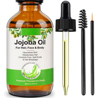 Valleylux Organic Jojoba Oil 60Ml, 100% Pure & Natural Jojoba Oil For Hair, Face, Body & Nails, Moisturize Skin & Helps Fight Acne, Jojoba Oil Organic Cold Pressed Unrefined.(1Pack-2.02Fl.Oz)