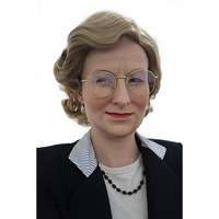 Allaura Mrs Doubt+Fire Old Lady Wig Short Wavy Costume Wig Womens Cosplay Wigs Grandma