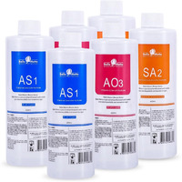 Ymeyfan Hydra Solution For Facial As1 Sa2 Ao3 For Hydra Hydrogen Oxygen Facial Machine Professional, Aqua Peeling Solution Hydra Serums For Facial Cleansing, Face Skin Care, Hydrating (400Ml/6Pcs)
