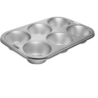 Fox Run Stainless Steel Extra Large Muffin And Cupcake Pan, 6 Cup