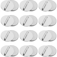 12Pcs Mini Pin Brooch Converter, Magnetic Metal Pin Backs Harm Free Brooch Pin Converter For Scarf Hijab Shawls Thin Fabric Harm Free (Silver)