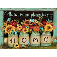 Senqao Sunflowers Diamond Art Kits For Adults Full Drill Sunflowers Bottle Diamond Art Kits, 5D Diy Diamond Art Kits Fall Diamond Art Kits For Home Wall Decor 12X16 Inch (Home)