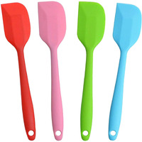 Hokisei Silicone Spatula, 11 Inch Rubber Spatulas Heat Resistant Cooking Utensil Set Non-Stick Flexible Baking Spatulas With Stainless Steel Core For Cake/Cream/Butter/Batter Mixing/Cooking (4-Piece)