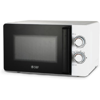 Commercial Chef White Microwave 0.7 Cu. Ft. With Rotary Switch Knob, 700W Countertop Small Microwave With Microwave Turntable Plate, 6 Level Power Tabletop Microwave With Microwave Handle