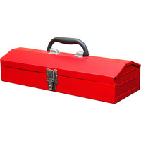 Big Red Tb102 Torin 16"" Hip Roof Style Portable Steel Tool Box With Metal Latch Closure, Red