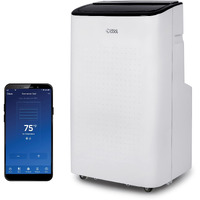 Commercial Cool Portable Air Conditioner, Dehumidifier & Fan, Portable Air Conditioner 9,000 Btu Covers Up To 400 Sq. Ft., Wi-Fi Enabled, White