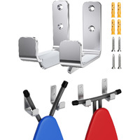 Musvoh Ironing Board Holder Hanger Wall Mount, 304 Stainless Steel Ironing Board Hanger Y T Leg For Adjustable Distance Ironing Board Holder Hook, Silver