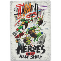 Teenage Mutant Ninja Turtles Heroes In A Half Shell Metal Sign - Fun Tmnt Wall Decor For Bedroom Or Man Cave