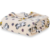Berkshire Blanket Peanuts Velvetloft Cute Character Snoopy Plush Throw Blanket,Peanuts Woodstock Snoopy Spring Frolic Large Canvas,55 In X 70 In (Official Peanuts Product)