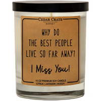I Miss You Gifts For Her Him Women Men - I Miss Your Face | Long Distance Best Friend Friendship Gifts | I Wish You Lived Next Door Candle, Unique Candle Gifts For Sisters Mom | Funny Birthday Present