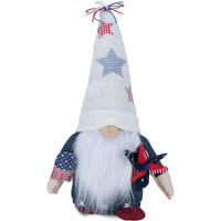 Rae Dunn Americana 4Th Of July Gnomes - White Gnome With Starred Hat, Usa Popsicle & Pinwheel - Americana Decor - Gnome Gifts - 4Th Of July Decorations For Home