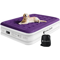 Chillsun Queen Air Mattress With Built In Pump, Inflatable Blow Up Mattress Luxury Double High Mattresses, 16 Inch Raised Double Airbed With Carry Bag For Camping, Guest & Home
