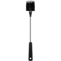Water Bottle Brush, 15 Inches Long Stainless Steel Handle Bottle Brush Cleaner, Bottle Scrubber, Kitchen Scrub Cleaning Brushes For Cup, Wine Glasses, Coffee Mugs, Tumblers, Wine Decanters, Black