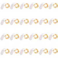 24 Pack Fairy Lights Battery Operated 6.6Ft 20 Led Mini String Lights Silver Wire Starry Lights For Diy Wedding Party Festival Halloween Christmas (Yellow)