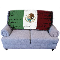 Pure Country Weavers Mexico - Mexican Flag Blanket - Gift Tapestry Throw For Back Of Couch Or Sofa - Woven From Cotton - Made In The Usa (61X36)