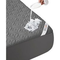 Bedlore Waterproof Mattress Protector, Queen Size Mattress Pad Noiseless With Deep Pocket 6""-18"" Depth, Soft & Breathable Dirt-Proof Bed Mattress Cover Washable For Home, Bedroom, Hotel (Gray)