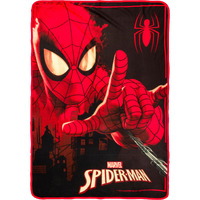 Silver Buffalo Marvel Universe Spider-Man Spidey Close Up Web Shooter 45"" X 60"" Fleece Throw Blanket