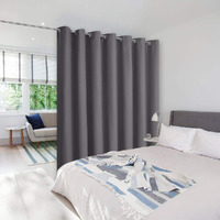 Nicetown Patio Door Curtain Sound Blocking, Bedroom Privacy Room Divider Curtain Screen Partitions, Thermal Insulated Blackout Closet Sliding Door Curtain (1 Panel, 8.3Ft Wide By 7Ft Long, Gray)