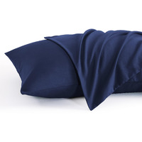 Ntbay King Pillow Cases Set Of 2, 2 Pack Brushed Microfiber 20X40 Pillow Cases, Soft, Wrinkle, Fade, Stain Resistant Navy Blue Pillow Cases With Envelope Closure, 20X40 Inches, Navy Blue