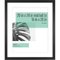 Mcs Studio Gallery 20X24 Matted To 16X20 Poster Frame Black Woodgrain, Vertical & Horizontal Wall Hanging Large Picture Frame For Photos, Posters & Art Prints (1-Pack)