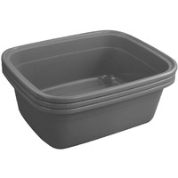 Dynkona 3 Grey 16 Quart Plastic Rectangular Wash Tub, Washing Bins