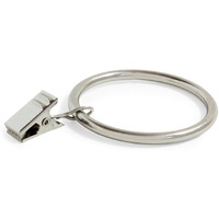 Ivilon Curtain Rings - Set Of 14 Decorative Drapery Rings Curtain Clip Rings With Strong Clips 2"" Diameter - Color Brushed Nickel