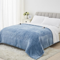 Homemate Heated Electric Blanket King Size - 100""X90"" Heating Bedblanket Throw With 10 Heating Levels&8 Hours Auto Off, Fast Heating Over-Heated Protection Ultra Soft Flannel Etl Certified, Grey