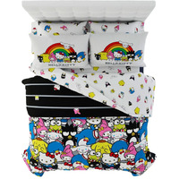 Franco Sanrio Hello Kitty & Friends Bedding 7 Piece Super Soft Comforter And Sheet Set With Sham, Queen, (100% Official Licensed Product) Collectibles